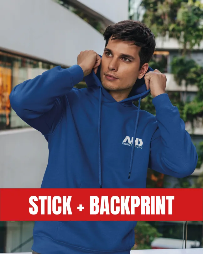 AHS Korneuburg STICK-Hoodie + Backprint